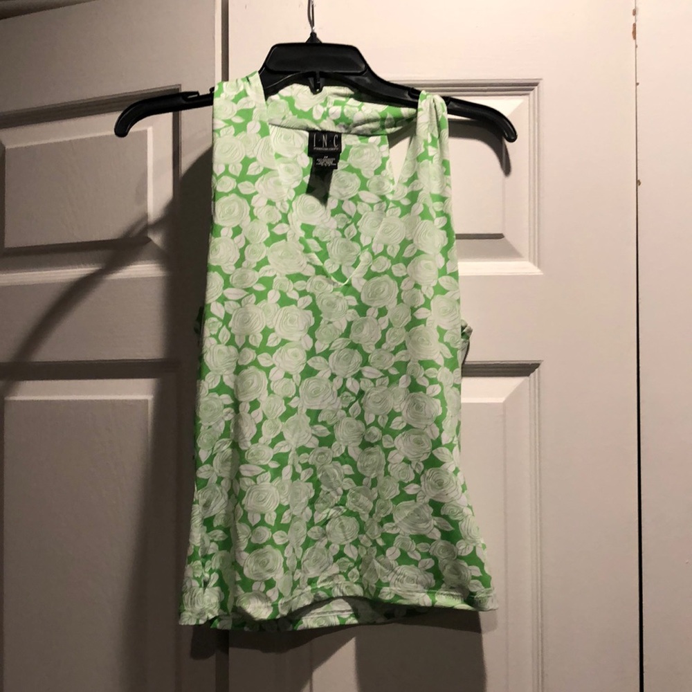 Racer back printed jersey tank